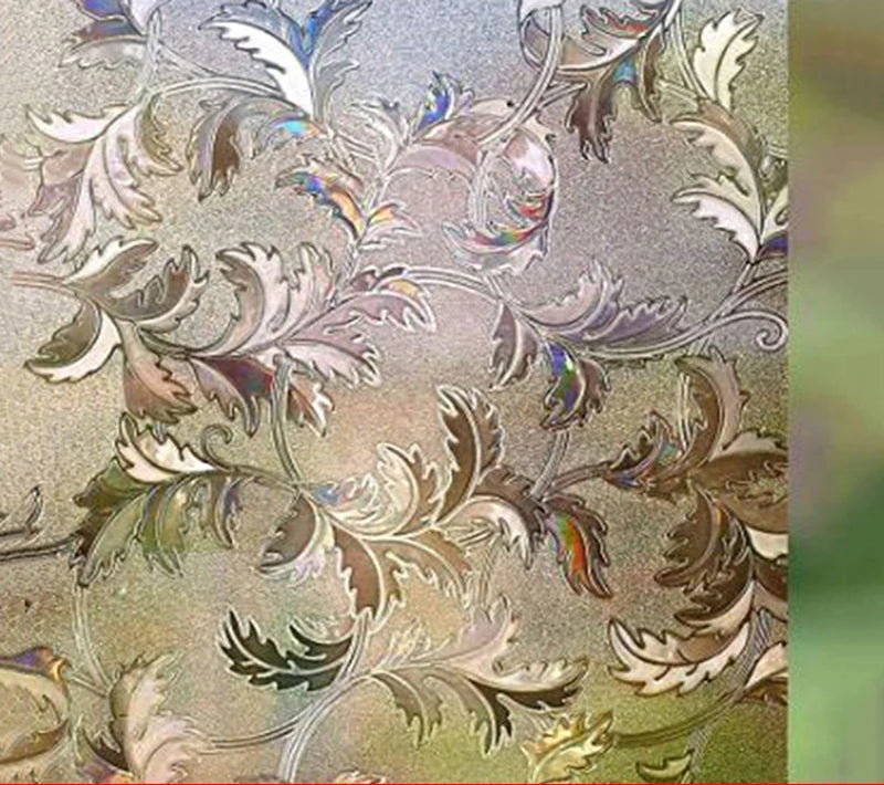 Fönsterfilm med holografiskt lövmönster