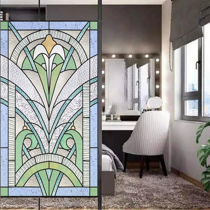 Fönsterfilm i glasdesign med Art Nouveau-stil