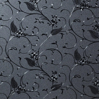 Fönsterfilm med dekorativ mörk design