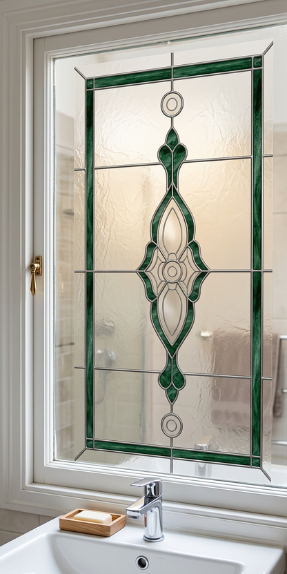 Fönsterfilm blyinfattat glas i elegant motiv